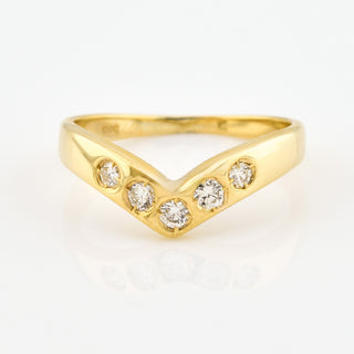 Brillantring aus 585 Gelbgold, nachhaltiger second hand Schmuck perfekt aufgearbeitet