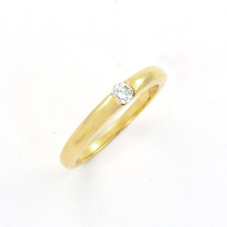 Brillantring aus 585 Gelbgold, nachhaltiger second hand Schmuck perfekt aufgearbeitet