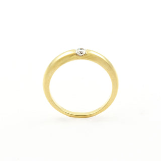 Brillantring aus 585 Gelbgold, nachhaltiger second hand Schmuck perfekt aufgearbeitet