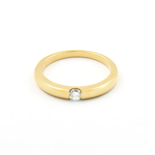 Brillantring aus 585 Gelbgold, nachhaltiger second hand Schmuck perfekt aufgearbeitet