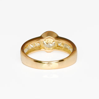 Brillantring aus 750 Gelbgold mit Diamant, nachhaltiger second hand Schmuck perfekt aufgearbeitet