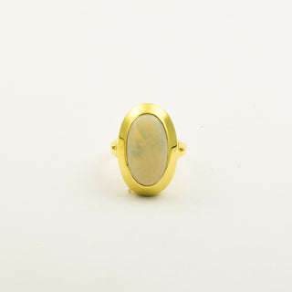 Ring aus 585 Gelbgold mit Opal, nachhaltiger second hand Schmuck perfekt aufgearbeitet