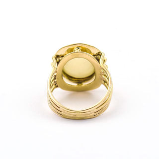 Ring aus 585 Gelbgold mit Opal, nachhaltiger second hand Schmuck perfekt aufgearbeitet