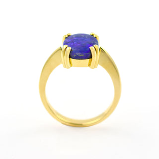 Ring aus 585 Gelbgold mit Opal, nachhaltiger second hand Schmuck perfekt aufgearbeitet