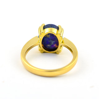 Ring aus 585 Gelbgold mit Opal, nachhaltiger second hand Schmuck perfekt aufgearbeitet