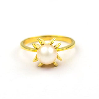 Perlenring aus 585 Gelbgold, nachhaltiger second hand Schmuck perfekt aufgearbeitet