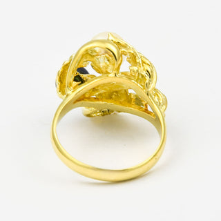 Perlenring aus 585 Gelbgold, nachhaltiger second hand Schmuck perfekt aufgearbeitet