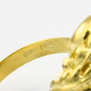 Perlenring aus 585 Gelbgold, nachhaltiger second hand Schmuck perfekt aufgearbeitet