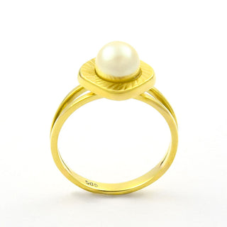 Perlenring aus 585 Gelbgold, nachhaltiger second hand Schmuck perfekt aufgearbeitet