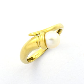 Perlenring aus 585 Gelbgold, nachhaltiger second hand Schmuck perfekt aufgearbeitet