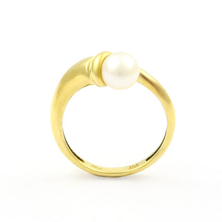 Perlenring aus 585 Gelbgold, nachhaltiger second hand Schmuck perfekt aufgearbeitet