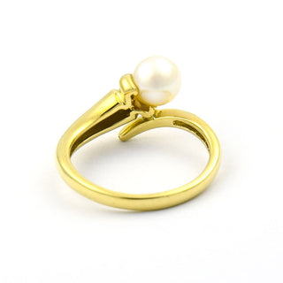 Perlenring aus 585 Gelbgold, nachhaltiger second hand Schmuck perfekt aufgearbeitet