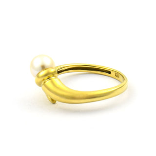 Perlenring aus 585 Gelbgold, nachhaltiger second hand Schmuck perfekt aufgearbeitet