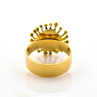 Perlenring aus 750 Gelbgold, nachhaltiger second hand Schmuck perfekt aufgearbeitet