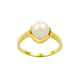 Perlenring aus 585 Gelbgold, nachhaltiger second hand Schmuck perfekt aufgearbeitet