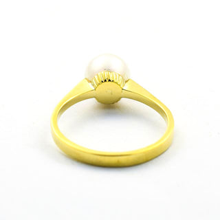 Perlenring aus 585 Gelbgold, nachhaltiger second hand Schmuck perfekt aufgearbeitet