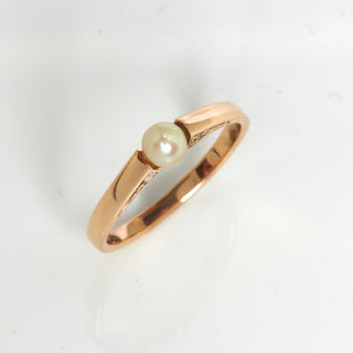 Perlenring aus 585 Gelbgold, nachhaltiger second hand Schmuck perfekt aufgearbeitet