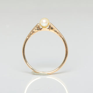 Perlenring aus 585 Gelbgold, nachhaltiger second hand Schmuck perfekt aufgearbeitet