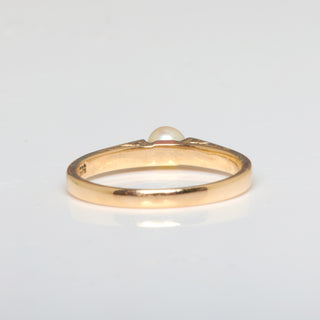 Perlenring aus 585 Gelbgold, nachhaltiger second hand Schmuck perfekt aufgearbeitet