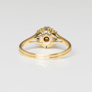 Perlenring aus 750 Gelbgold mit Brillant, nachhaltiger second hand Schmuck perfekt aufgearbeitet