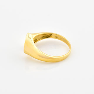 Ring aus 750 Gelbgold mit Perlmutt, nachhaltiger second hand Schmuck perfekt aufgearbeitet