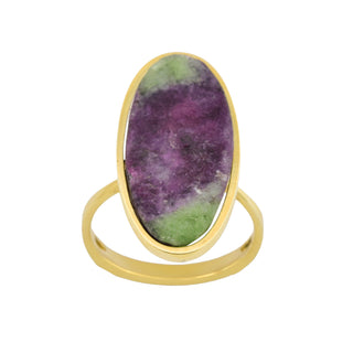 Rubinring aus 585 Gelbgold, nachhaltiger second hand Schmuck perfekt aufgearbeitet