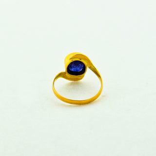 Saphirring aus 750 Roségold, nachhaltiger second hand Schmuck perfekt aufgearbeitet