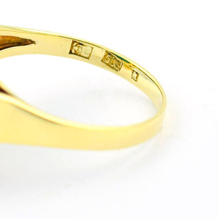 Ring aus 585 Gelbgold mit Türkis, nachhaltiger second hand Schmuck perfekt aufgearbeitet