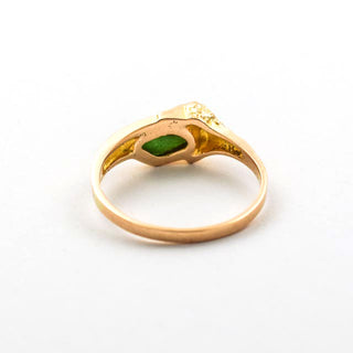 Lapponia Ring aus 585 Gelbgold mit Zoisit, nachhaltiger second hand Schmuck perfekt aufgearbeitet