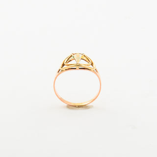 Ring Freimaurer aus 416 Gelbgold, nachhaltiger second hand Schmuck perfekt aufgearbeitet