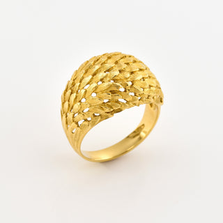 Ring aus 750 Gelbgold, nachhaltiger second hand Schmuck perfekt aufgearbeitet