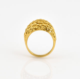 Ring aus 750 Gelbgold, nachhaltiger second hand Schmuck perfekt aufgearbeitet