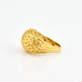 Ring aus 750 Gelbgold, nachhaltiger second hand Schmuck perfekt aufgearbeitet