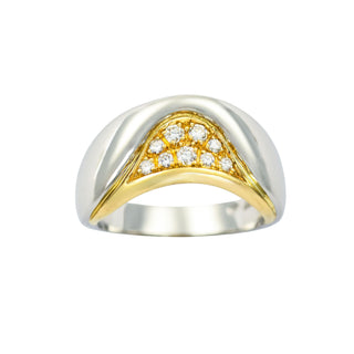 Brillantring aus 950 Platin/Gold, nachhaltiger second hand Schmuck perfekt aufgearbeitet