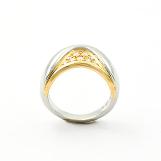 Brillantring aus 950 Platin/Gold, nachhaltiger second hand Schmuck perfekt aufgearbeitet