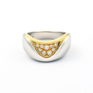 Brillantring aus 950 Platin/Gold, nachhaltiger second hand Schmuck perfekt aufgearbeitet