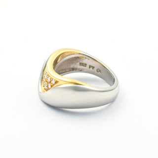 Brillantring aus 950 Platin/Gold, nachhaltiger second hand Schmuck perfekt aufgearbeitet