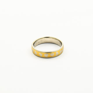 Ring Herzen aus 950 Platin/Gold, nachhaltiger second hand Schmuck perfekt aufgearbeitet