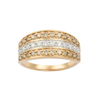 Brillantring aus 585 Rosé- und Weißgold, nachhaltiger second hand Schmuck perfekt aufgearbeitet