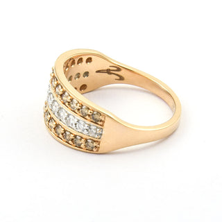 Brillantring aus 585 Rosé- und Weißgold, nachhaltiger second hand Schmuck perfekt aufgearbeitet