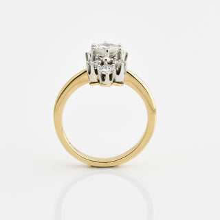 Brillantring aus 585 Rosé- und Weißgold, nachhaltiger second hand Schmuck perfekt aufgearbeitet