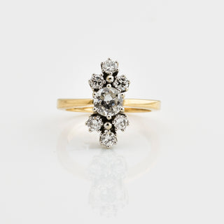 Brillantring aus 585 Rosé- und Weißgold, nachhaltiger second hand Schmuck perfekt aufgearbeitet