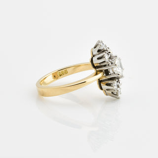 Brillantring aus 585 Rosé- und Weißgold, nachhaltiger second hand Schmuck perfekt aufgearbeitet