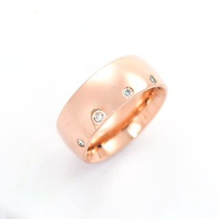 Brillantring aus 585 Rotgold, nachhaltiger second hand Schmuck perfekt aufgearbeitet