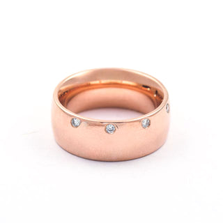 Brillantring aus 585 Rotgold, nachhaltiger second hand Schmuck perfekt aufgearbeitet