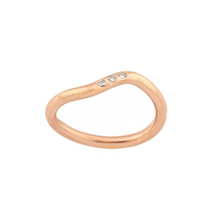 Brillantring aus 585 Rotgold, nachhaltiger second hand Schmuck perfekt aufgearbeitet