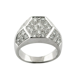 Brillantring aus 750 Weißgold, nachhaltiger second hand Schmuck perfekt aufgearbeitet