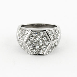 Brillantring aus 750 Weißgold, nachhaltiger second hand Schmuck perfekt aufgearbeitet