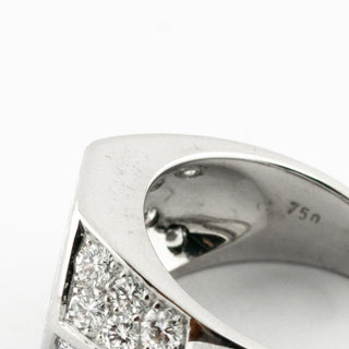 Brillantring aus 750 Weißgold, nachhaltiger second hand Schmuck perfekt aufgearbeitet