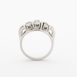 Brillantring  aus 585 Weißgold, nachhaltiger second hand Schmuck perfekt aufgearbeitet